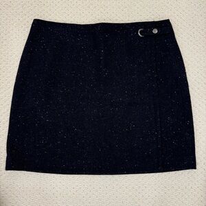 Wool blend mini skirt